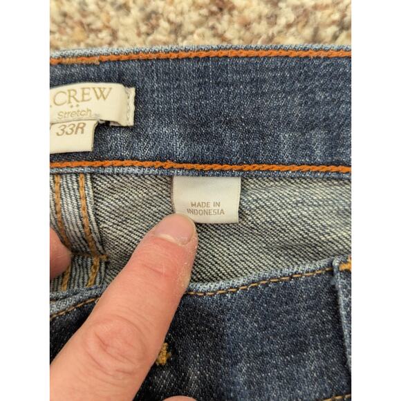 J. Crew Bootcut Jeans Womens 33R Mid Rise Stretch Dark Wash Denim 31.5" Inseam - Picture 4 of 8